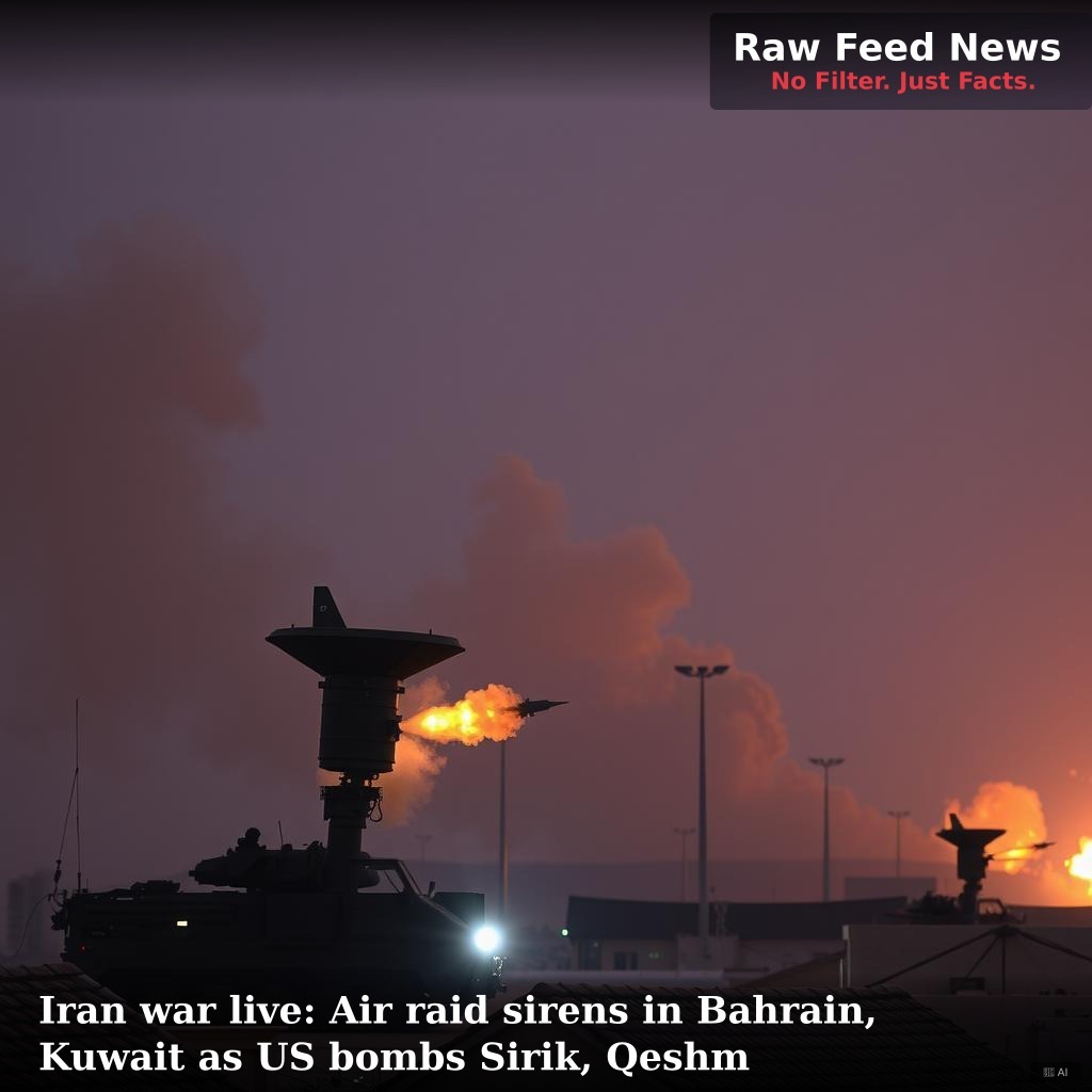 Iran war live: Air raid sirens in Bahrain, Kuwait as US bombs Sirik, Qeshm