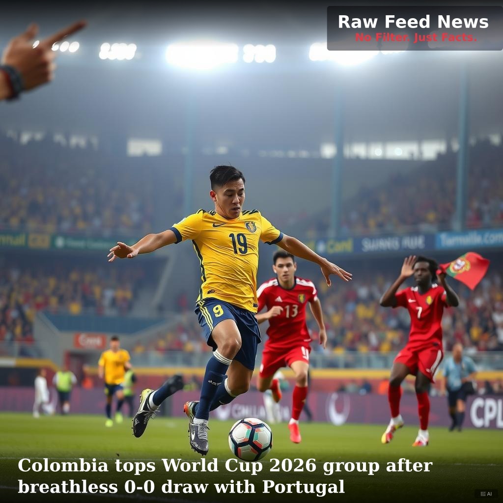 Colombia tops World Cup 2026 group after breathless 0-0 draw with Portugal