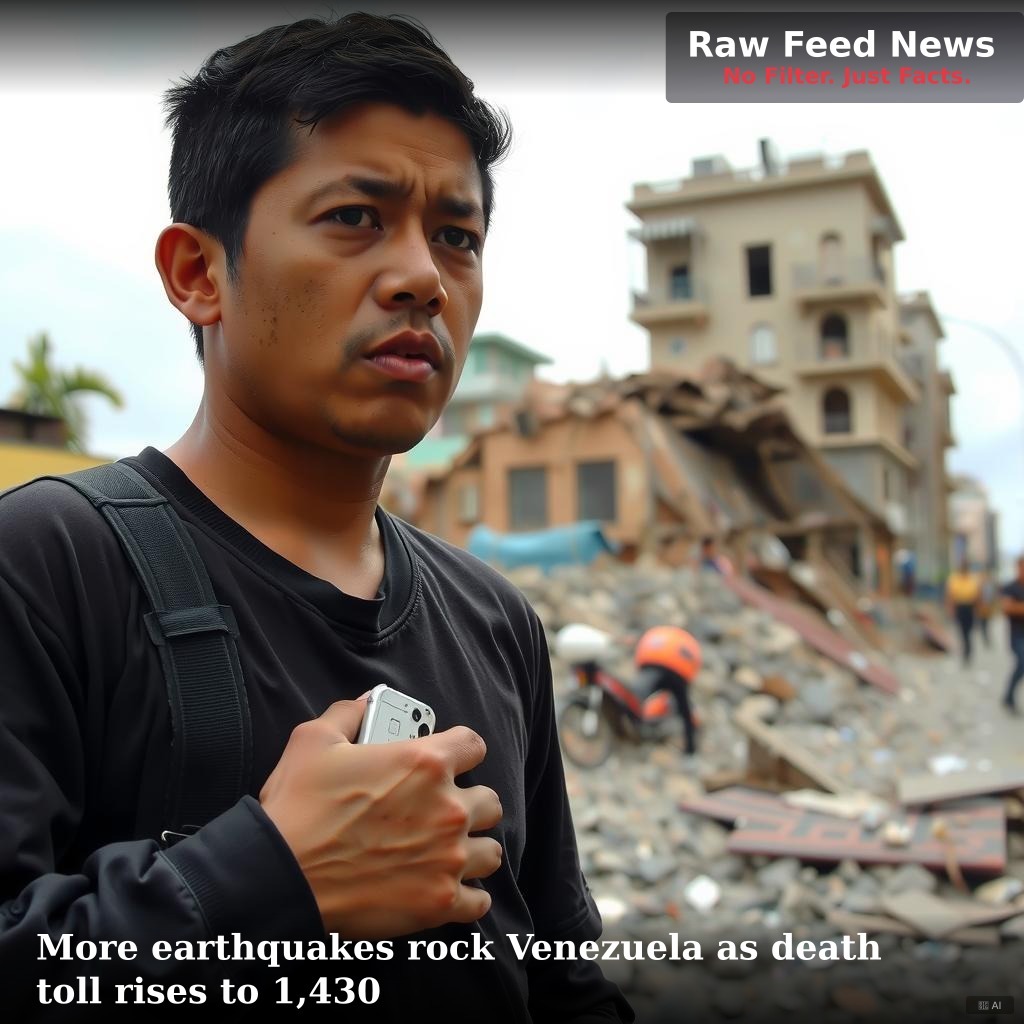 More earthquakes rock Venezuela as death toll rises to 1,430