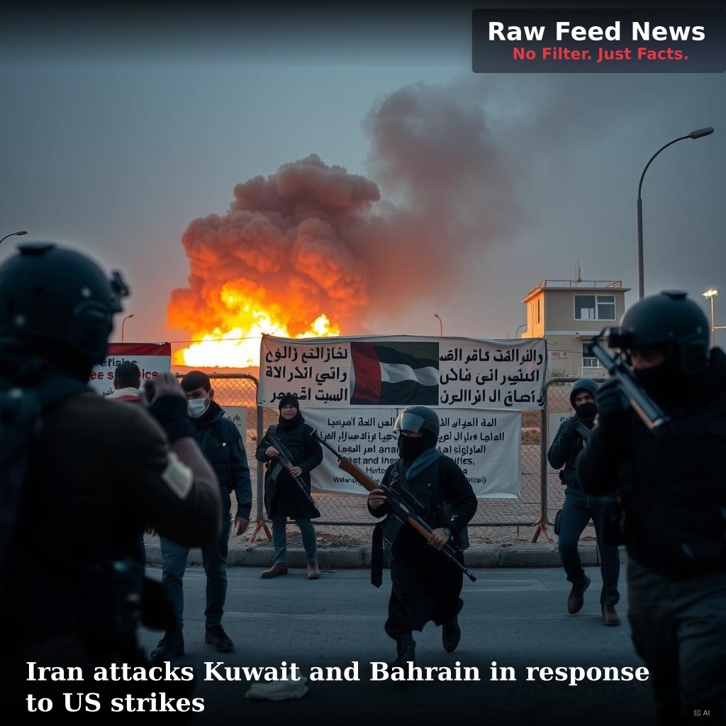 Iran attacks Kuwait and Bahrain in response to US strikes
