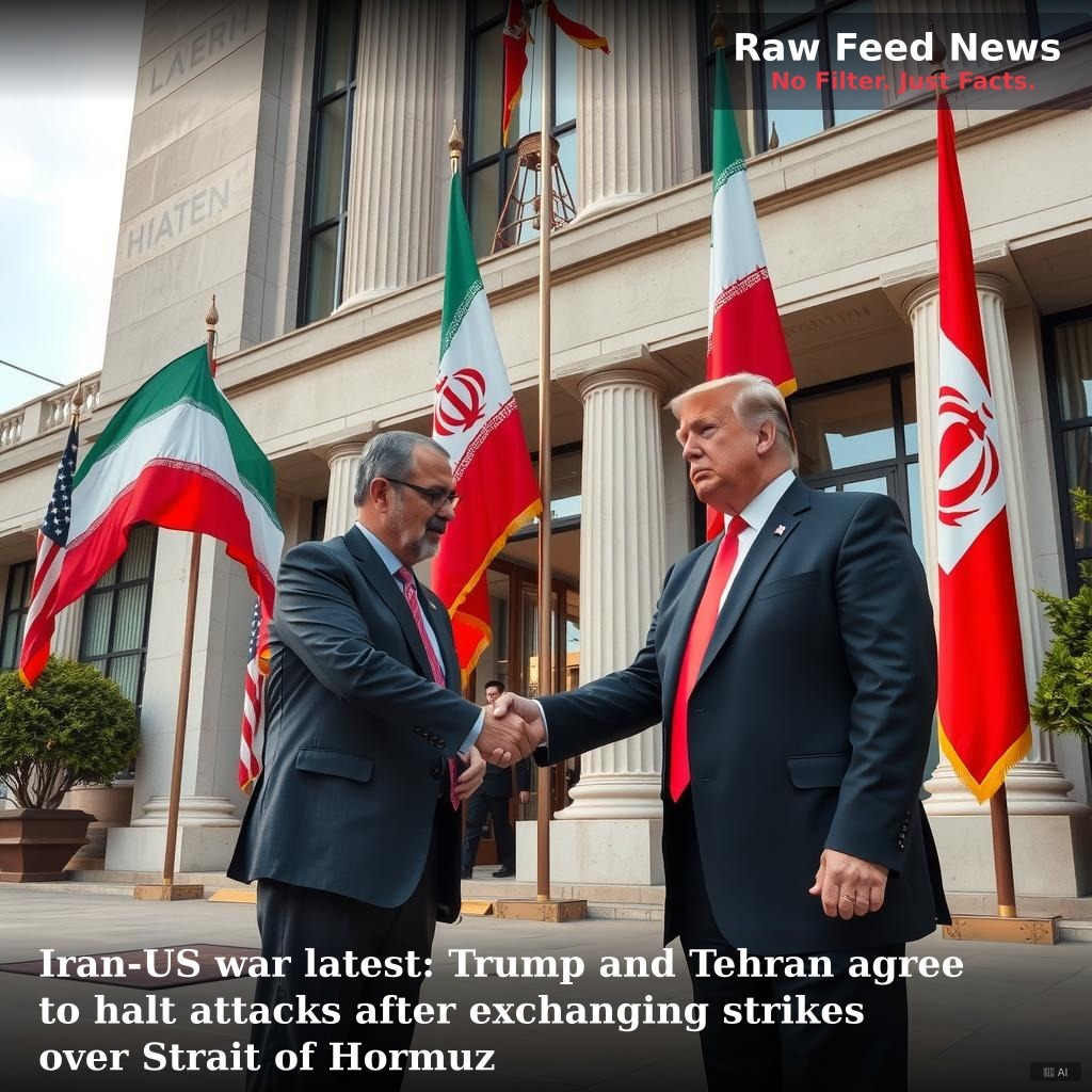 Iran-US war latest: Trump and Tehran agree to halt attacks after exchanging strikes over Strait of Hormuz