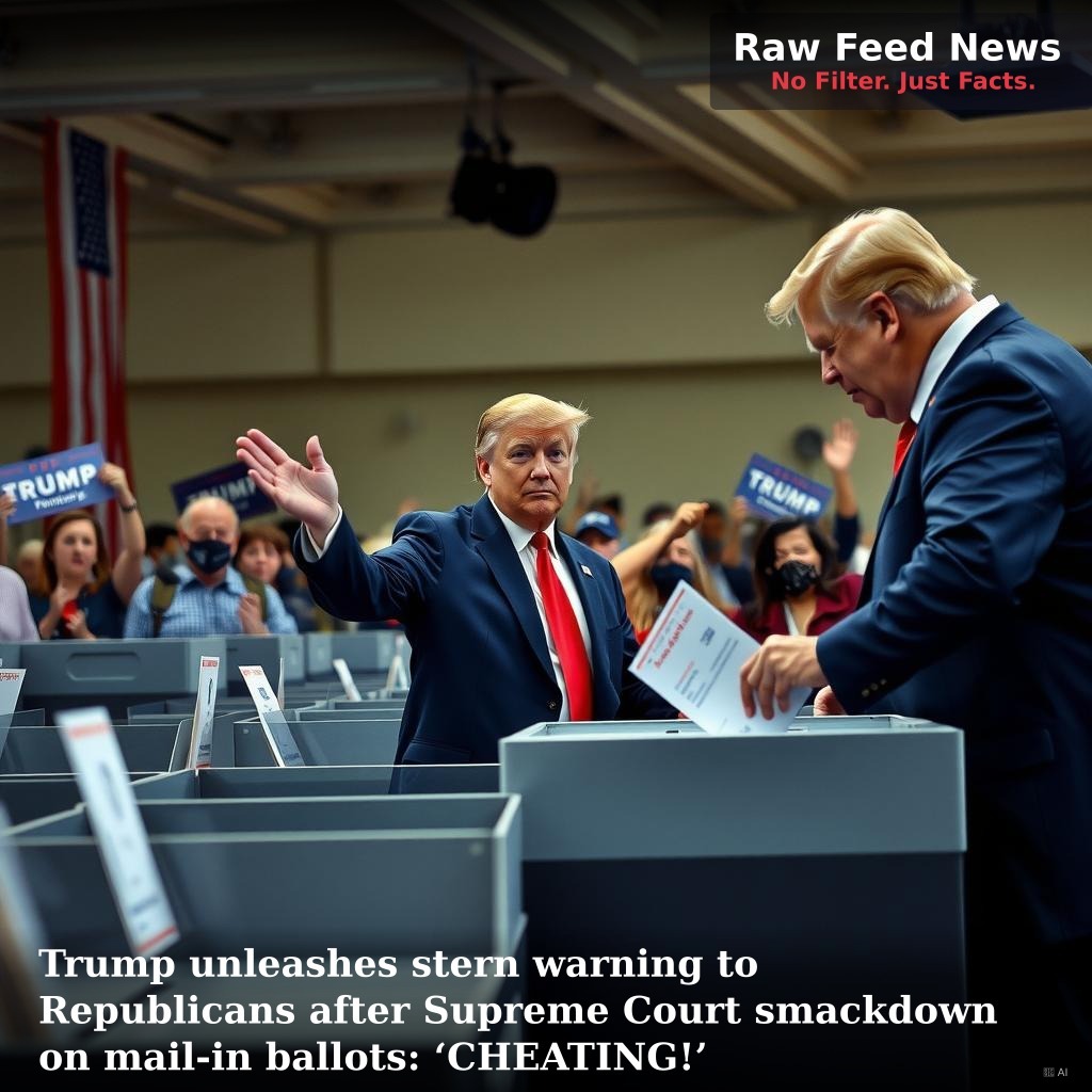 Trump unleashes stern warning to Republicans after Supreme Court smackdown on mail-in ballots: ‘CHEATING!’