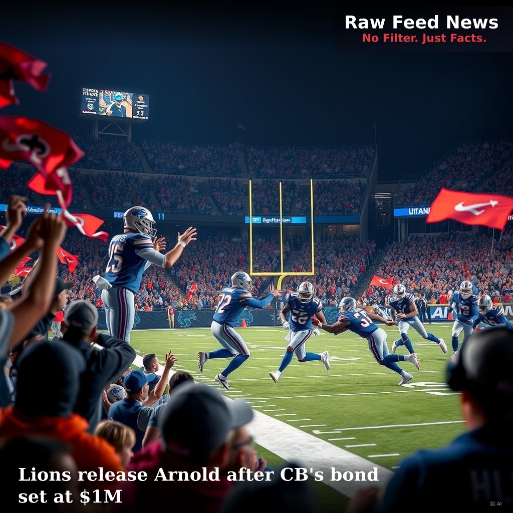 Lions release Arnold after CB's bond set at $1M