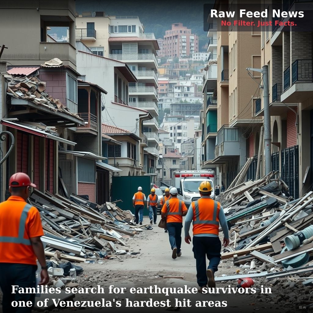 Families search for earthquake survivors in one of Venezuela's hardest hit areas