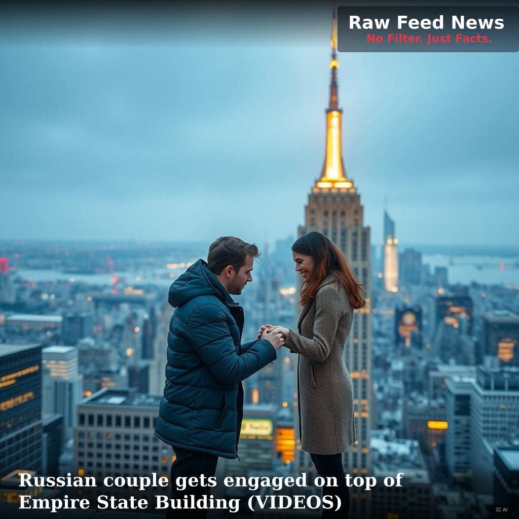 Russian couple gets engaged on top of Empire State Building (VIDEOS)