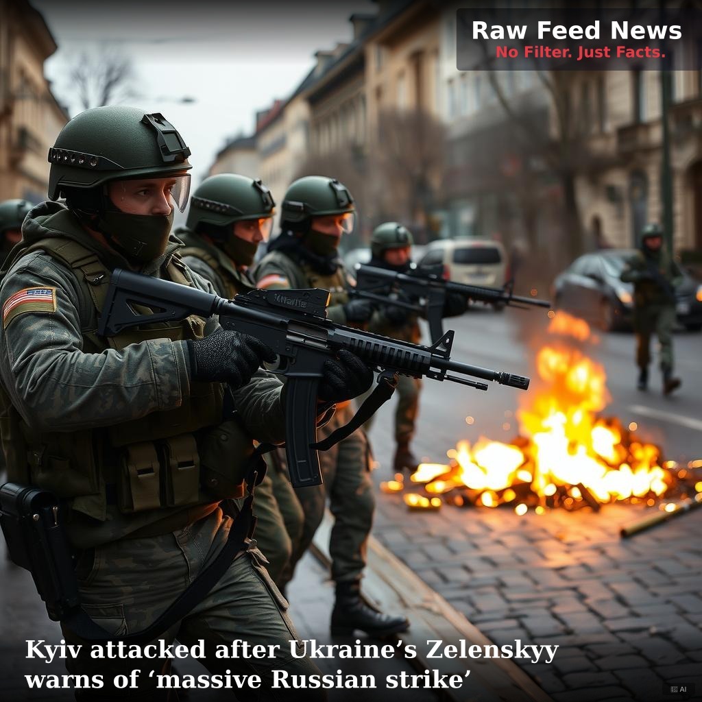 Kyiv attacked after Ukraine’s Zelenskyy warns of ‘massive Russian strike’
