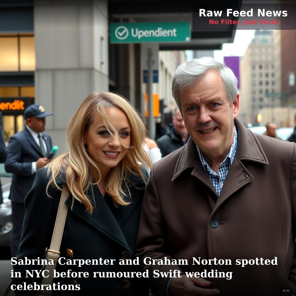 Sabrina Carpenter and Graham Norton spotted in NYC before rumoured Swift wedding celebrations