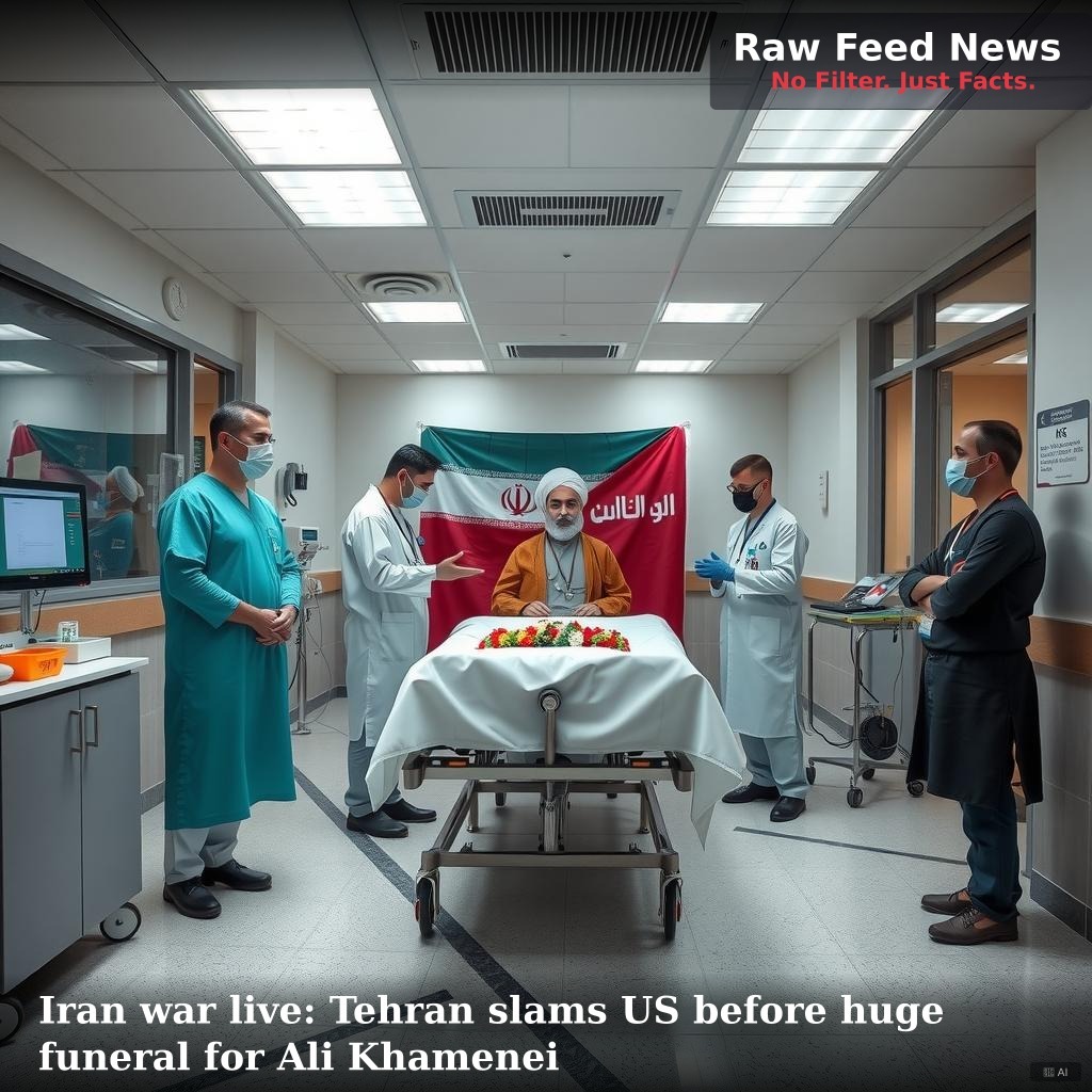 Iran war live: Tehran slams US before huge funeral for Ali Khamenei