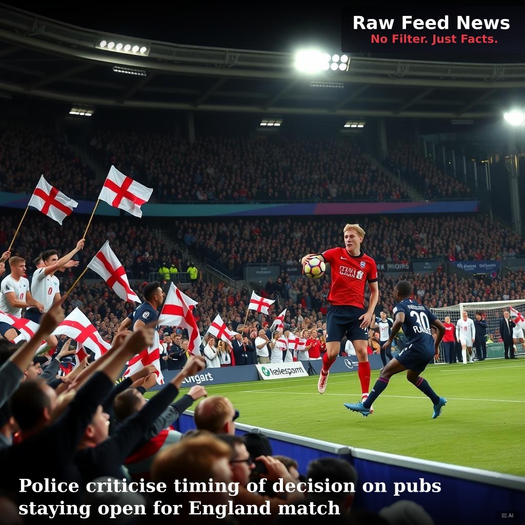 Police criticise timing of decision on pubs staying open for England match