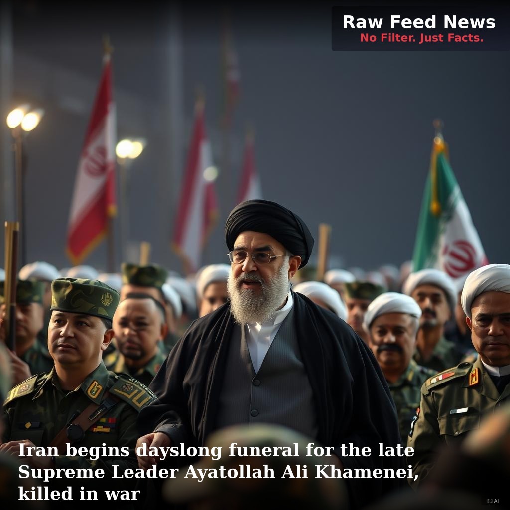 Iran begins dayslong funeral for the late Supreme Leader Ayatollah Ali Khamenei, killed in war