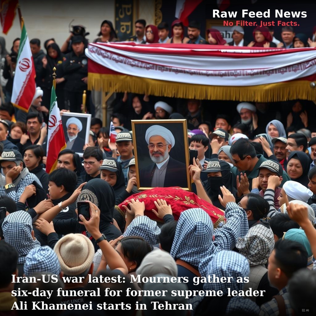 Iran-US war latest: Mourners gather as six-day funeral for former supreme leader Ali Khamenei starts in Tehran