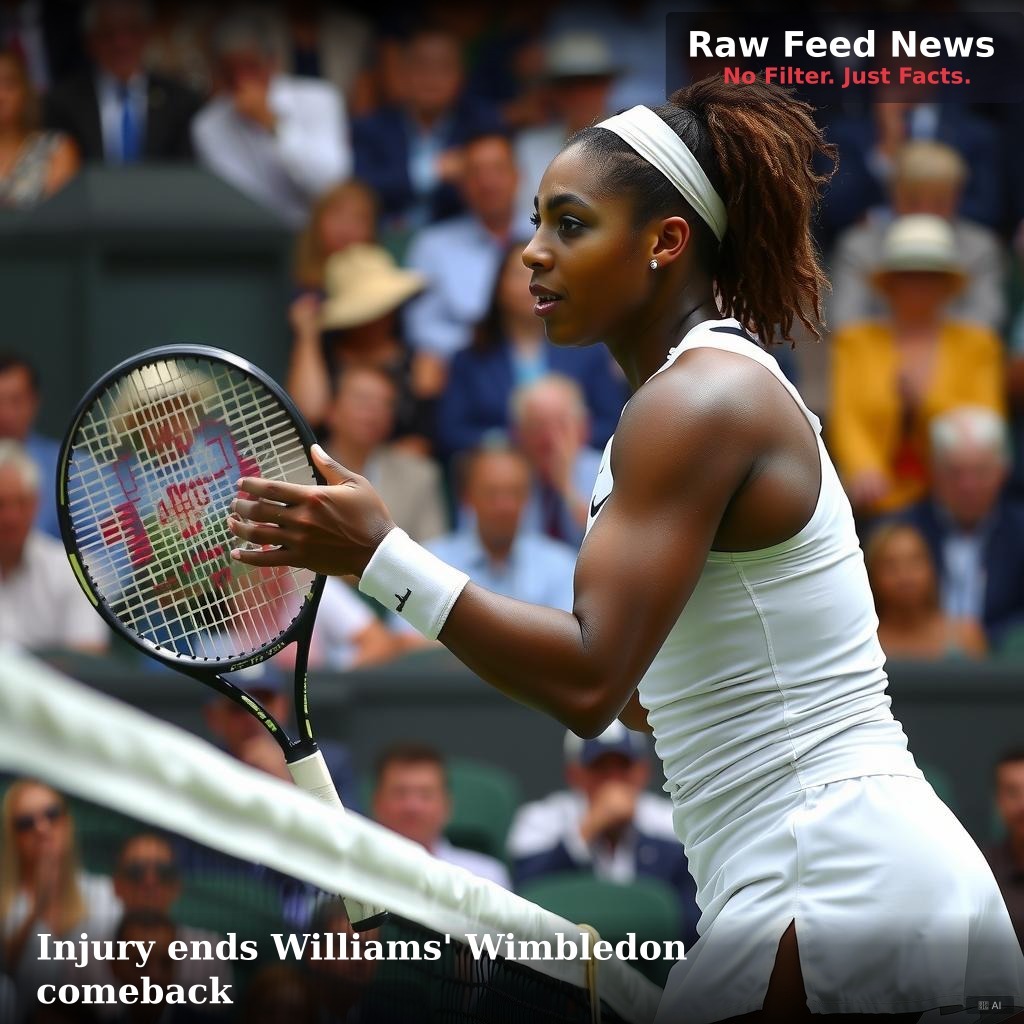 Injury ends Williams' Wimbledon comeback