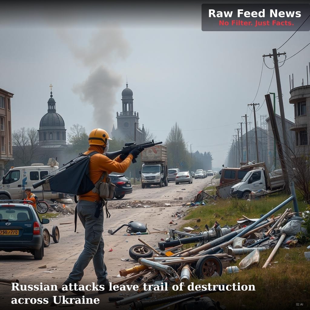 Russian attacks leave trail of destruction across Ukraine