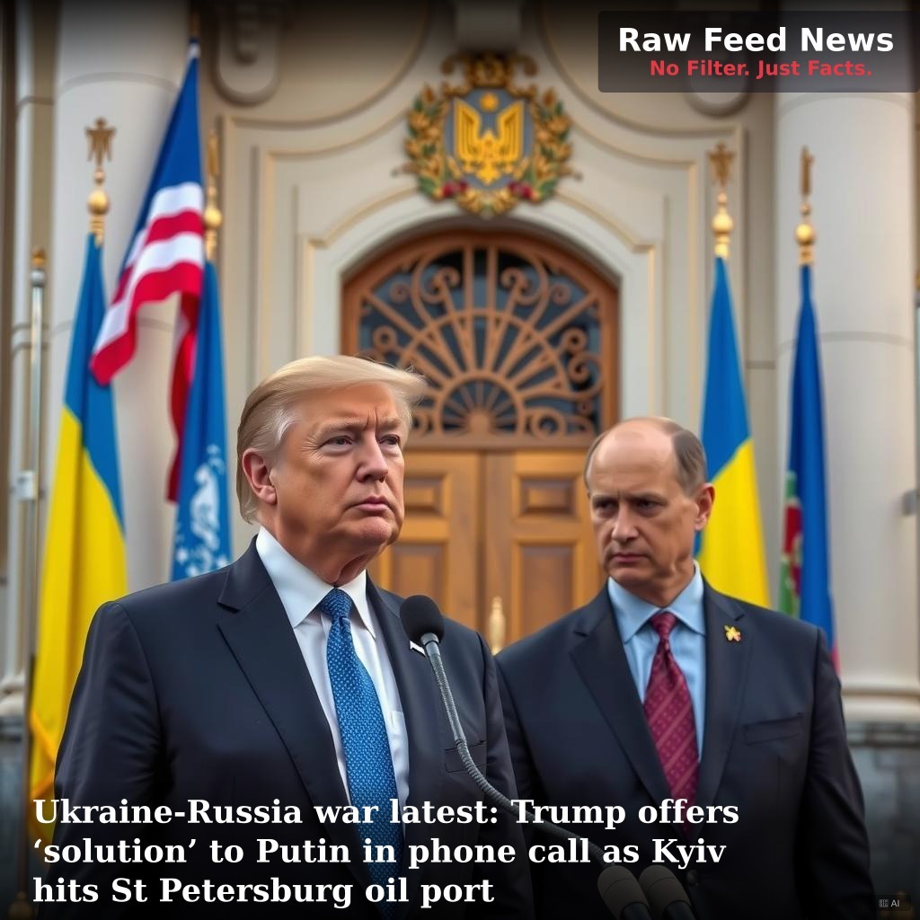 Ukraine-Russia war latest: Trump offers ‘solution’ to Putin in phone call as Kyiv hits St Petersburg oil port