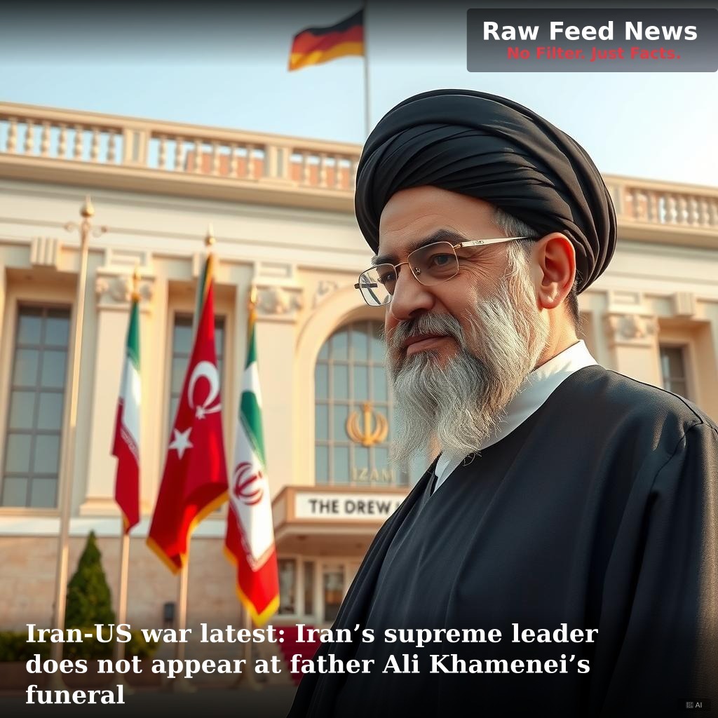 Iran-US war latest: Iran’s supreme leader does not appear at father Ali Khamenei’s funeral
