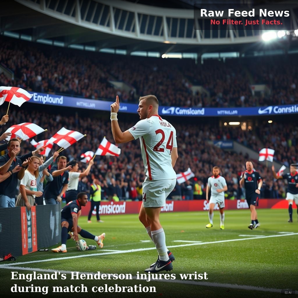 England's Henderson injures wrist during match celebration