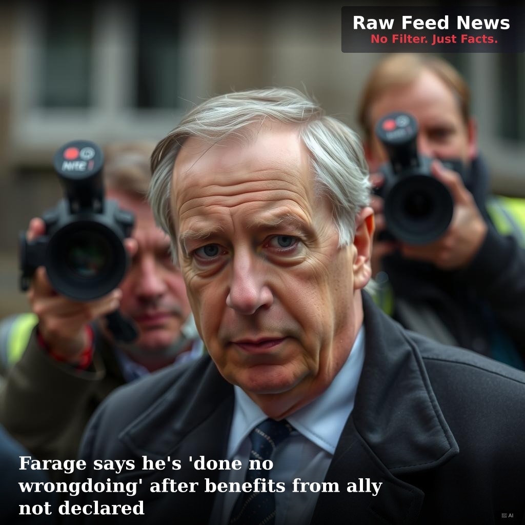 Farage says he's 'done no wrongdoing' after benefits from ally not declared