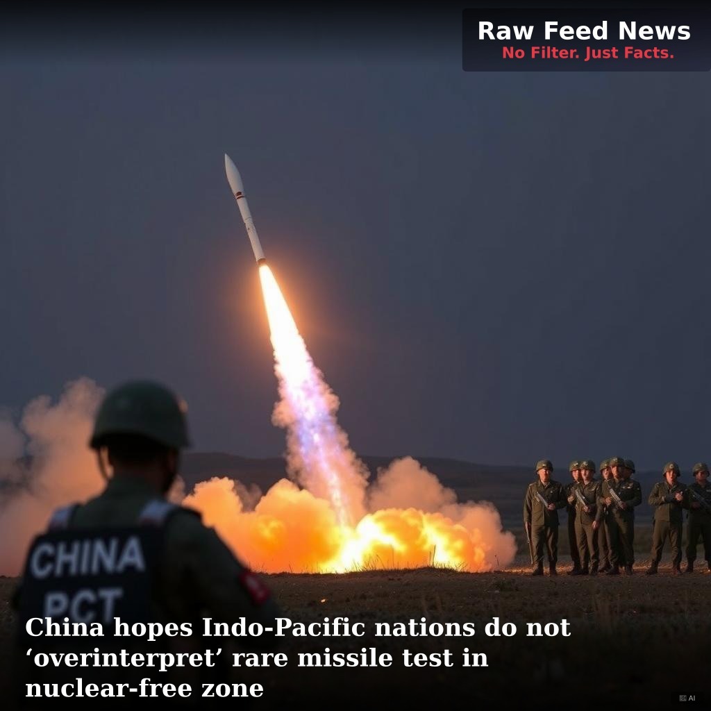 China hopes Indo-Pacific nations do not ‘overinterpret’ rare missile test in nuclear-free zone