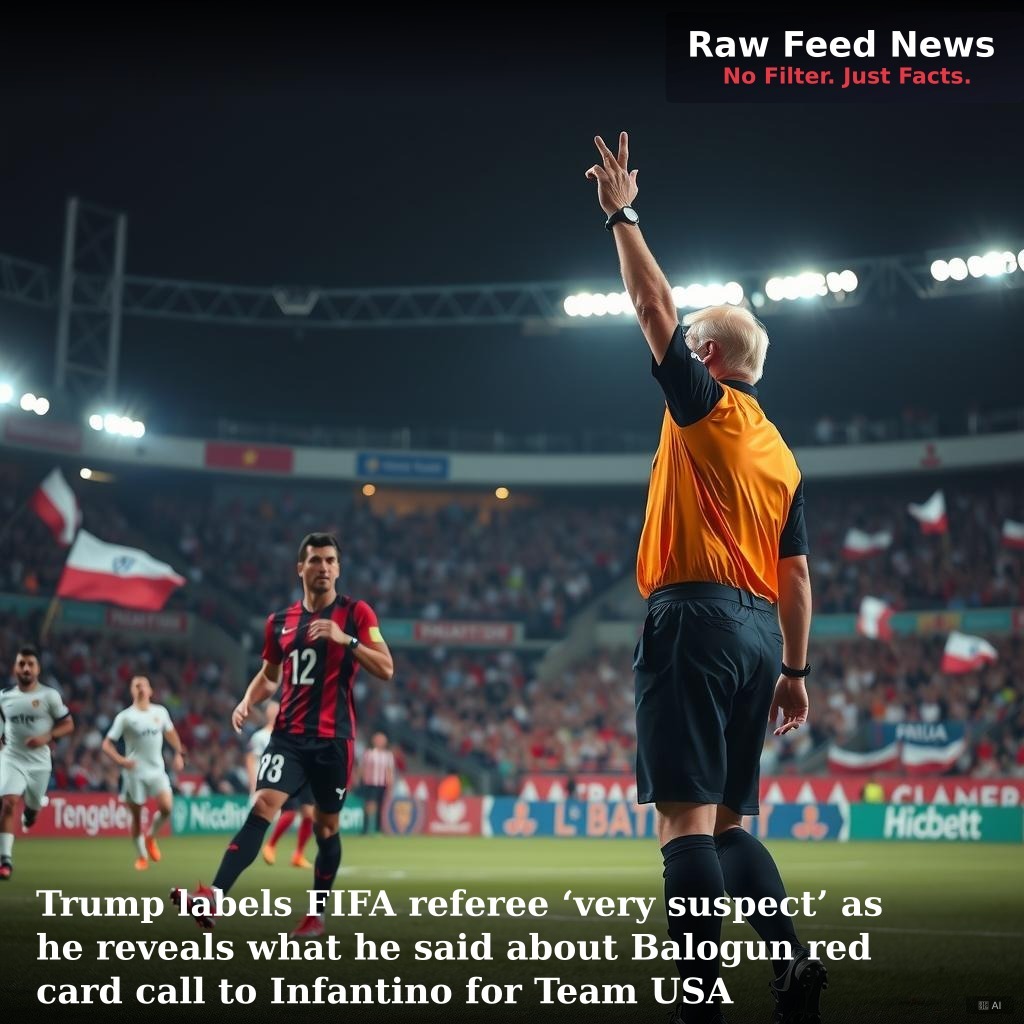 Trump labels FIFA referee ‘very suspect’ as he reveals what he said about Balogun red card call to Infantino for Team USA