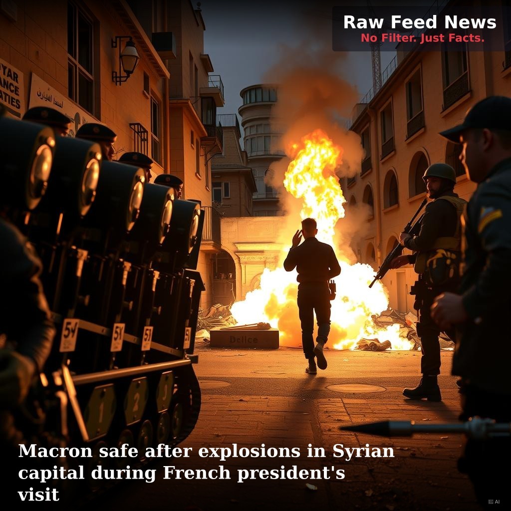 Macron safe after explosions in Syrian capital during French president's visit