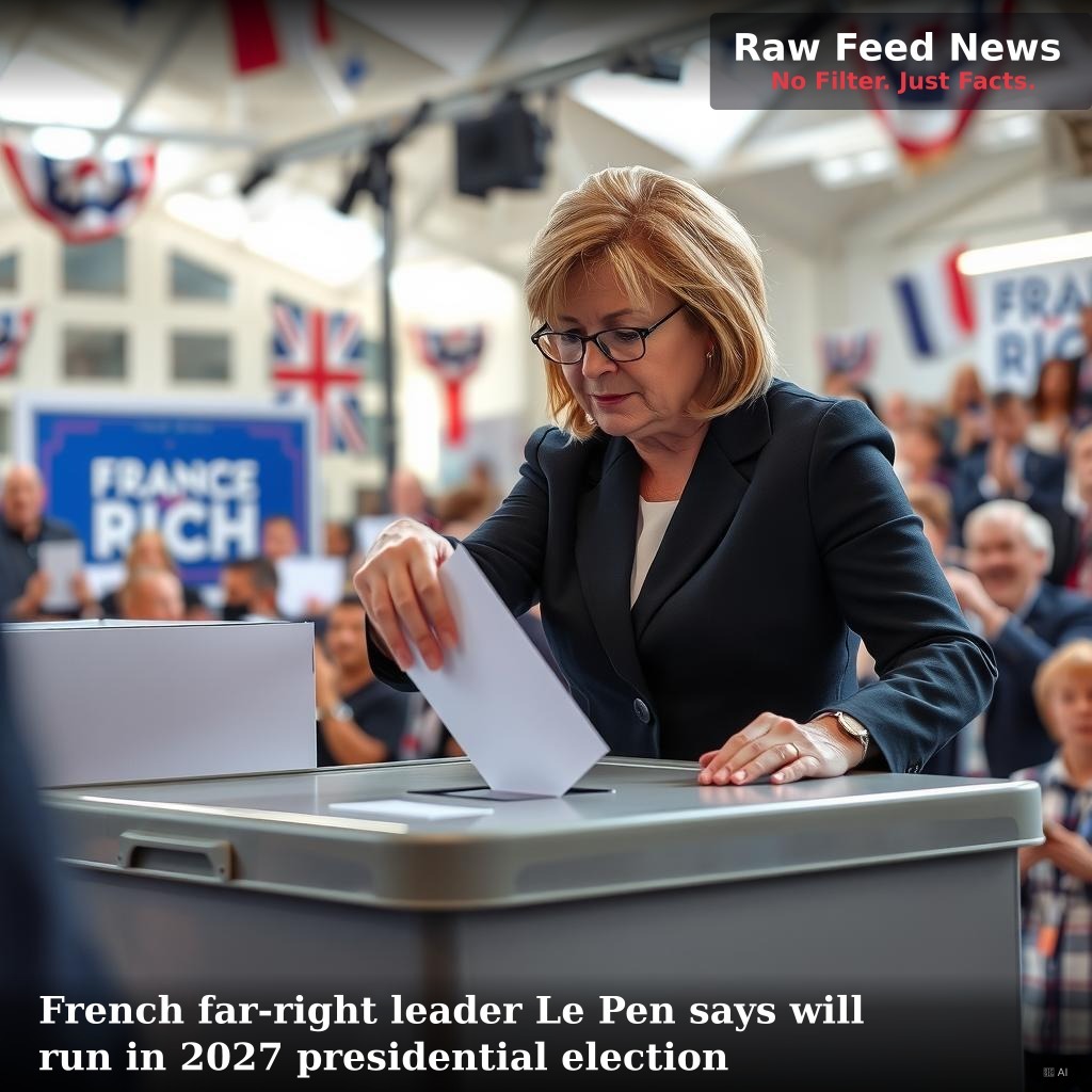 French far-right leader Le Pen says will run in 2027 presidential election