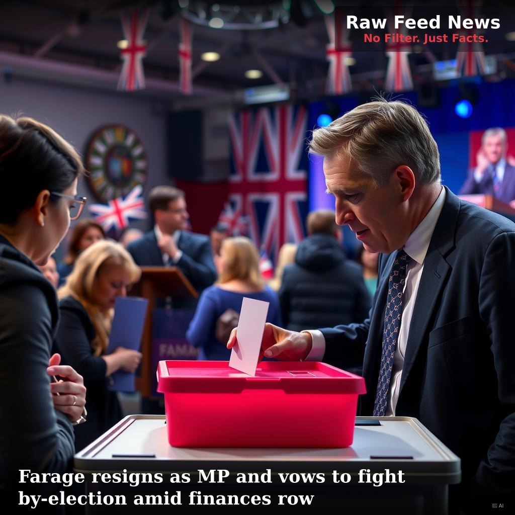 Farage resigns as MP and vows to fight by-election amid finances row