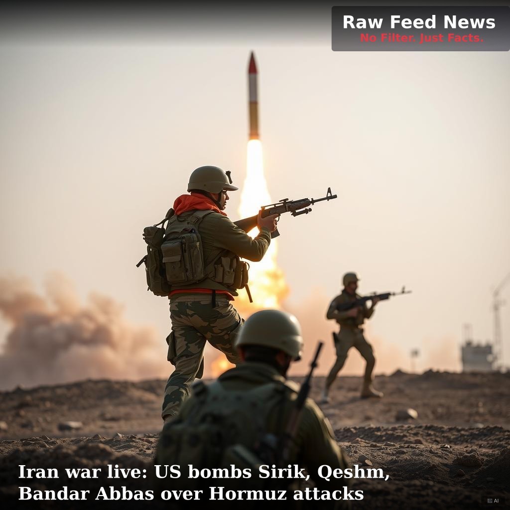 Iran war live: US bombs Sirik, Qeshm, Bandar Abbas over Hormuz attacks