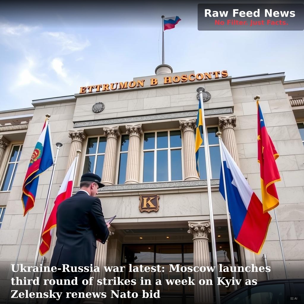 Ukraine-Russia war latest: Moscow launches third round of strikes in a week on Kyiv as Zelensky renews Nato bid