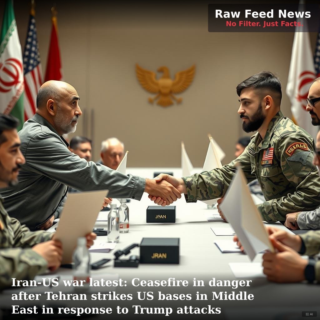 Iran-US war latest: Ceasefire in danger after Tehran strikes US bases in Middle East in response to Trump attacks