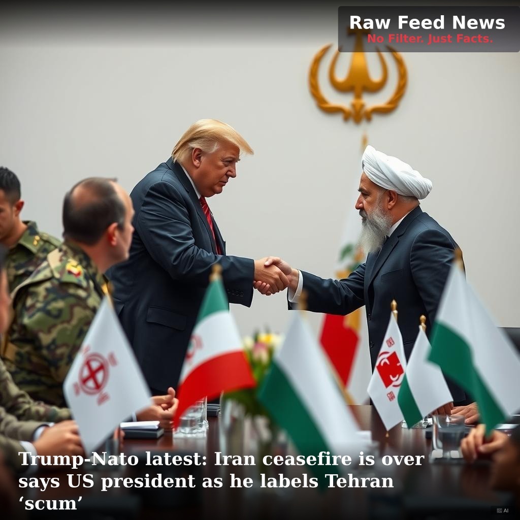 Trump-Nato latest: Iran ceasefire is over says US president as he labels Tehran ‘scum’