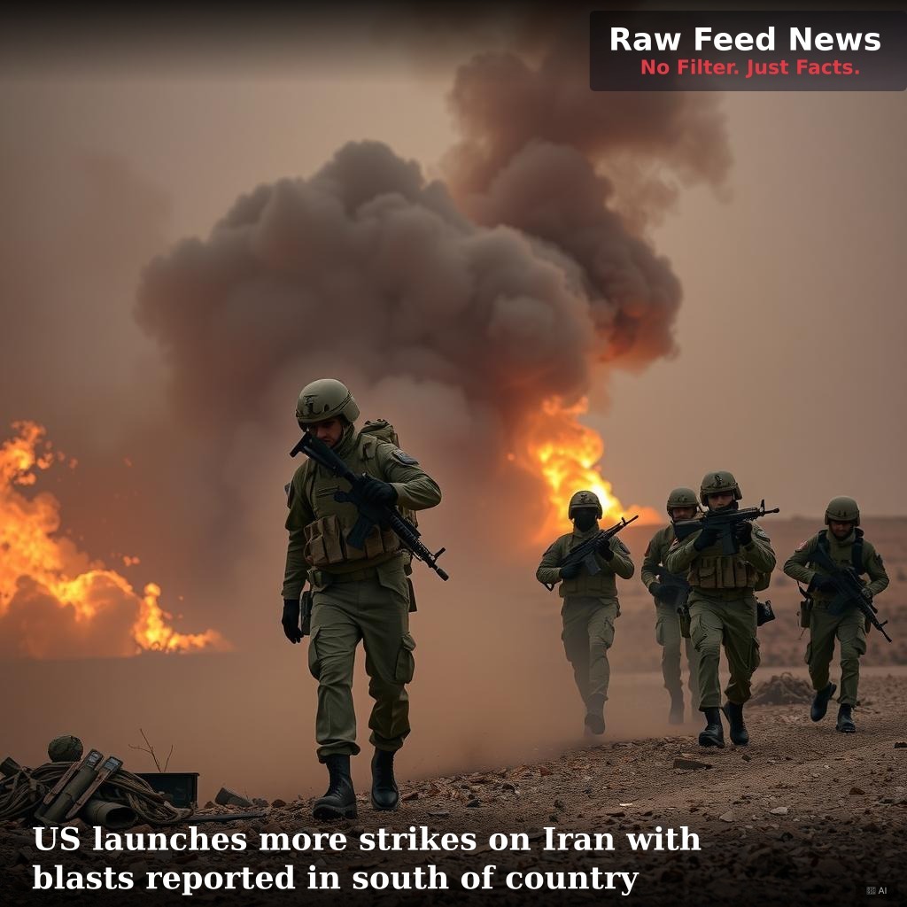US launches more strikes on Iran with blasts reported in south of country