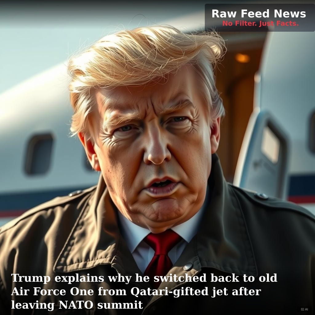 Trump explains why he switched back to old Air Force One from Qatari-gifted jet after leaving NATO summit