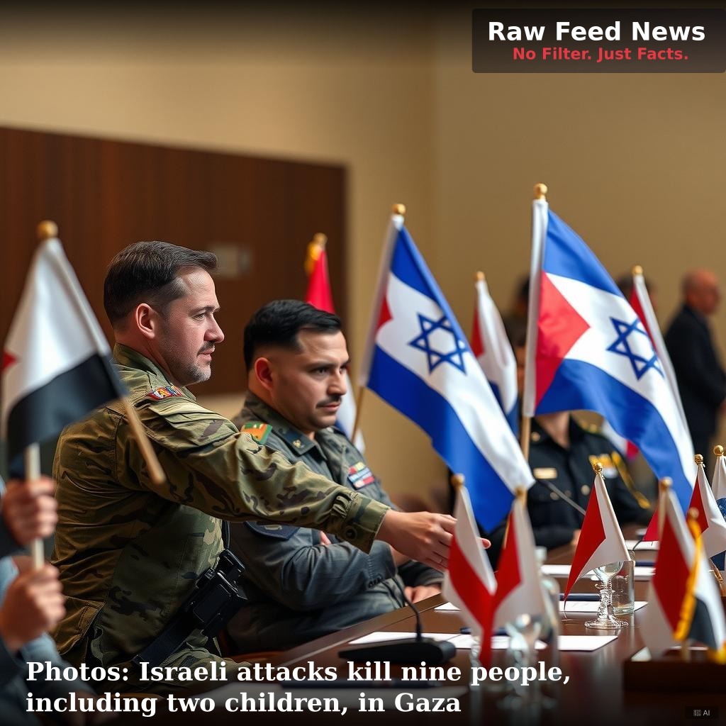 Photos: Israeli attacks kill nine people, including two children, in Gaza