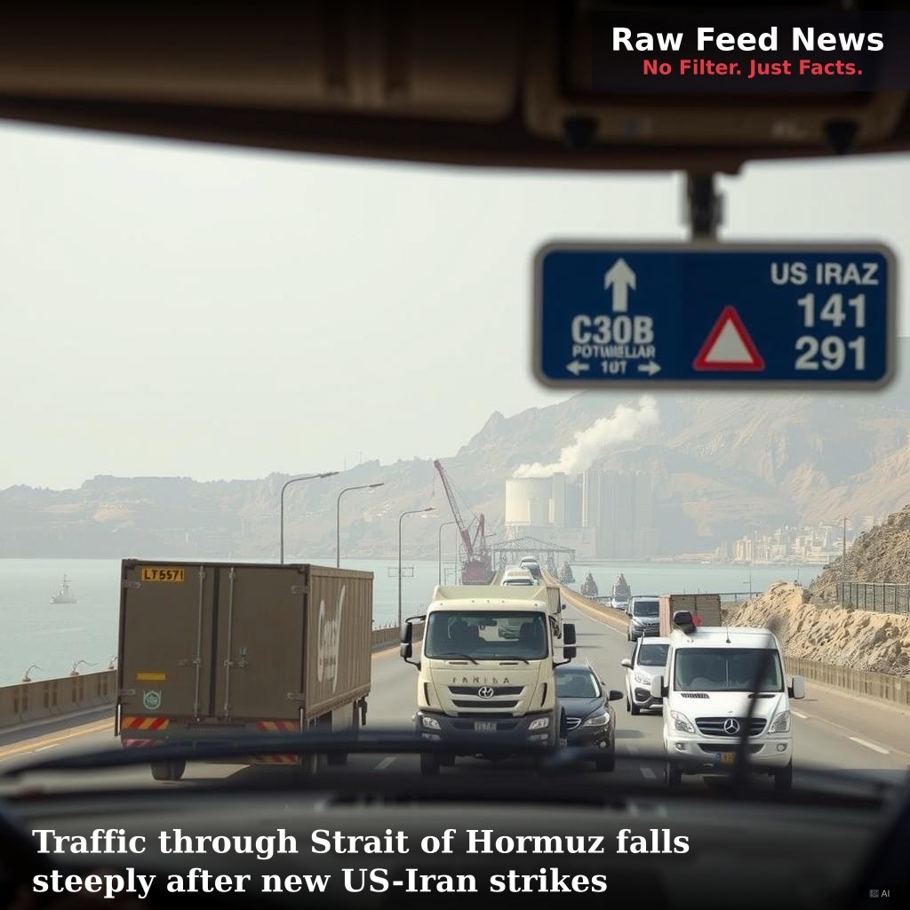 Traffic through Strait of Hormuz falls steeply after new US-Iran strikes