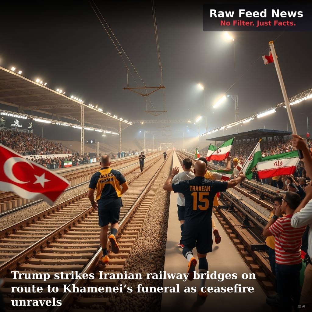Trump strikes Iranian railway bridges on route to Khamenei’s funeral as ceasefire unravels