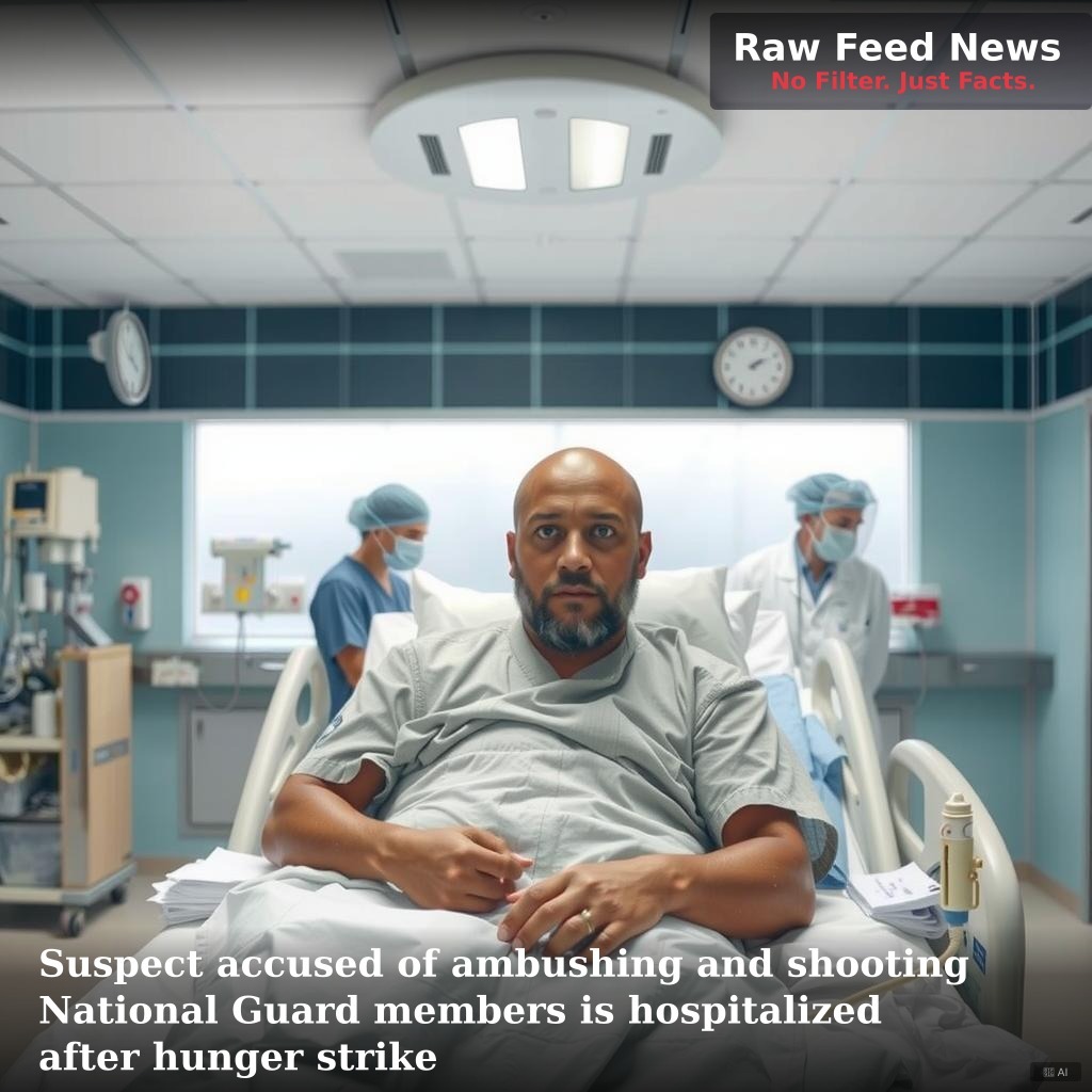 Suspect accused of ambushing and shooting National Guard members is hospitalized after hunger strike