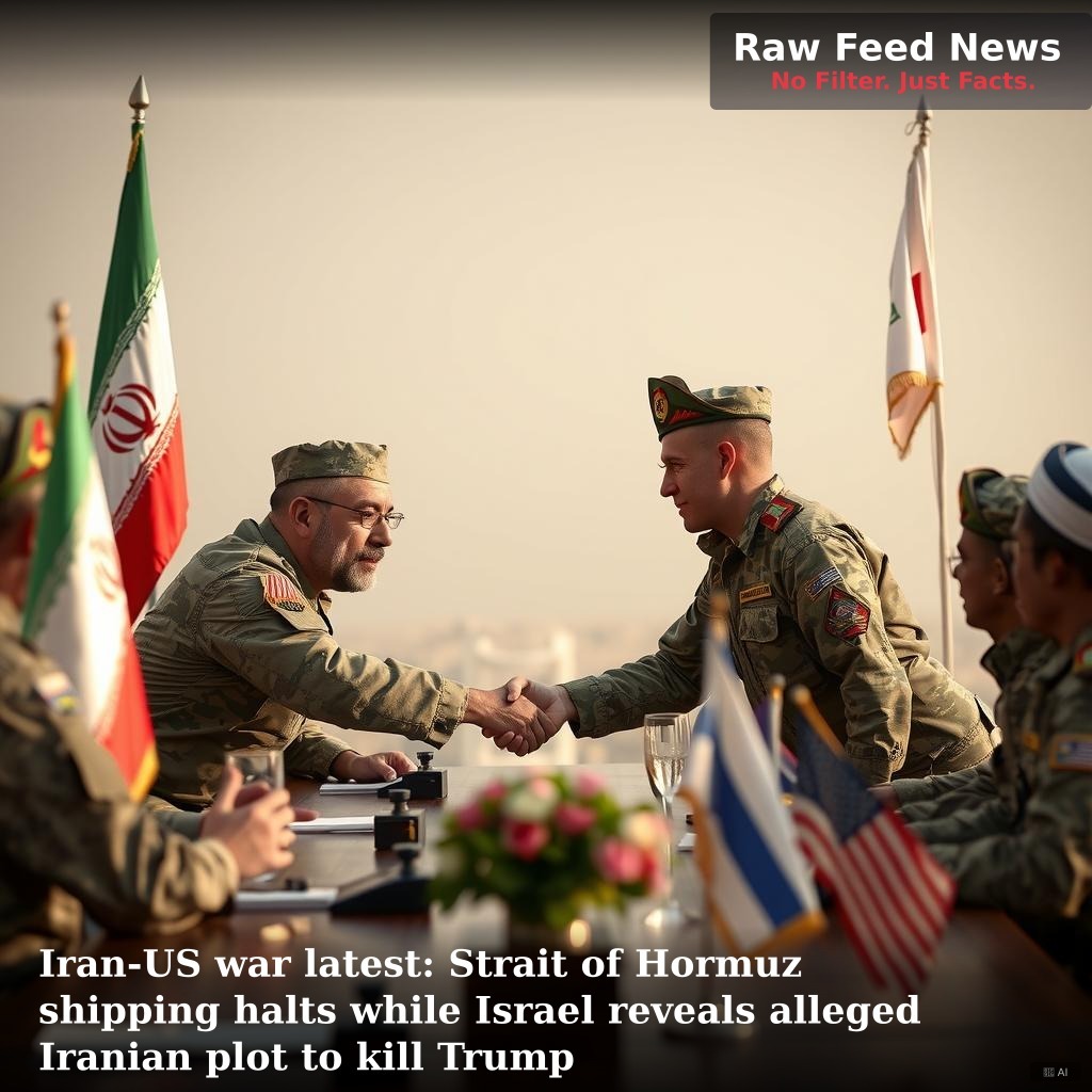 Iran-US war latest: Strait of Hormuz shipping halts while Israel reveals alleged Iranian plot to kill Trump