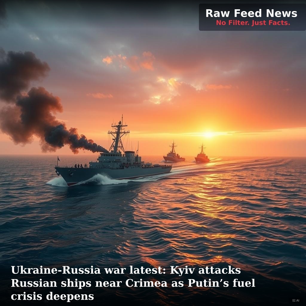 Ukraine-Russia war latest: Kyiv attacks Russian ships near Crimea as Putin’s fuel crisis deepens