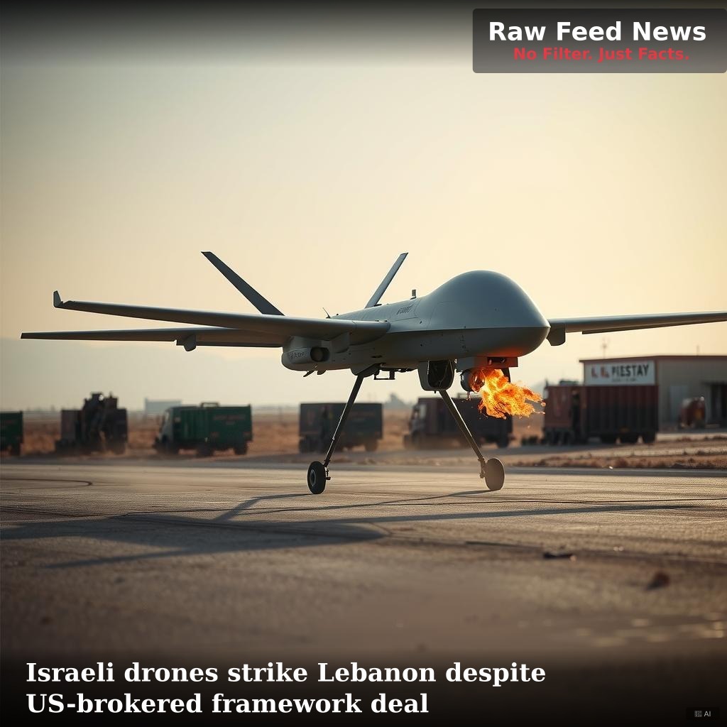 Israeli drones strike Lebanon despite US-brokered framework deal