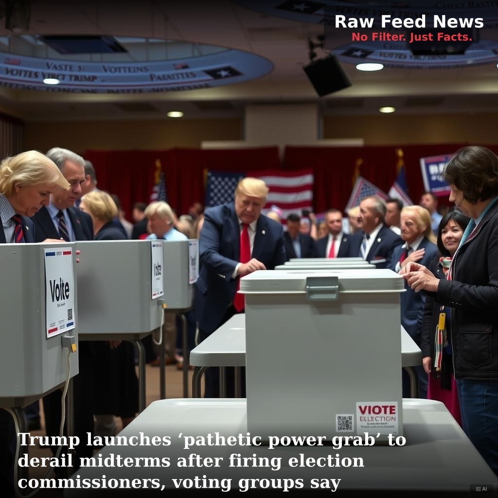 Trump launches ‘pathetic power grab’ to derail midterms after firing election commissioners, voting groups say