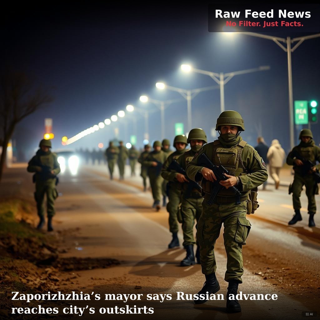 Zaporizhzhia’s mayor says Russian advance reaches city’s outskirts