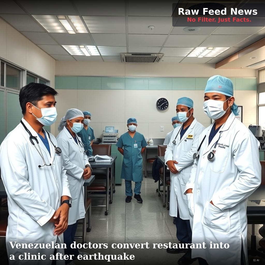 Venezuelan doctors convert restaurant into a clinic after earthquake