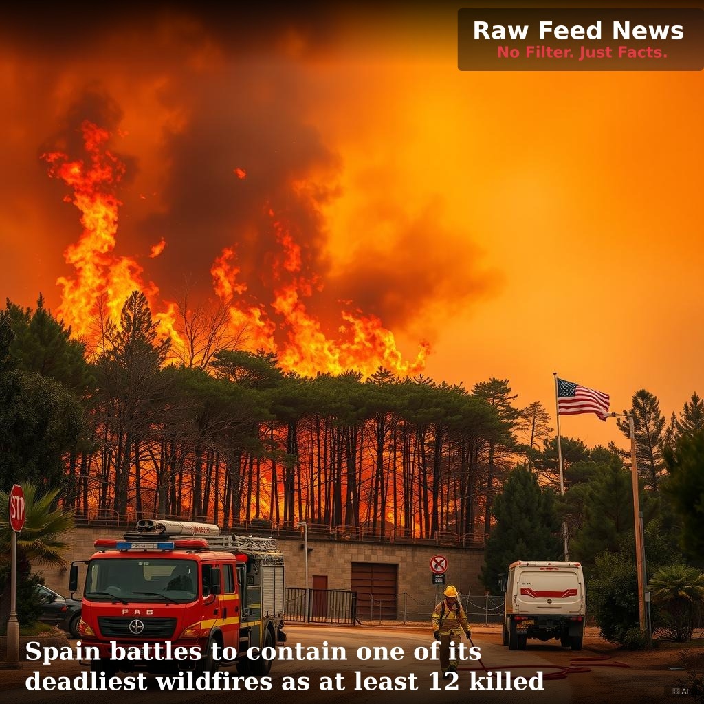 Spain battles to contain one of its deadliest wildfires as at least 12 killed