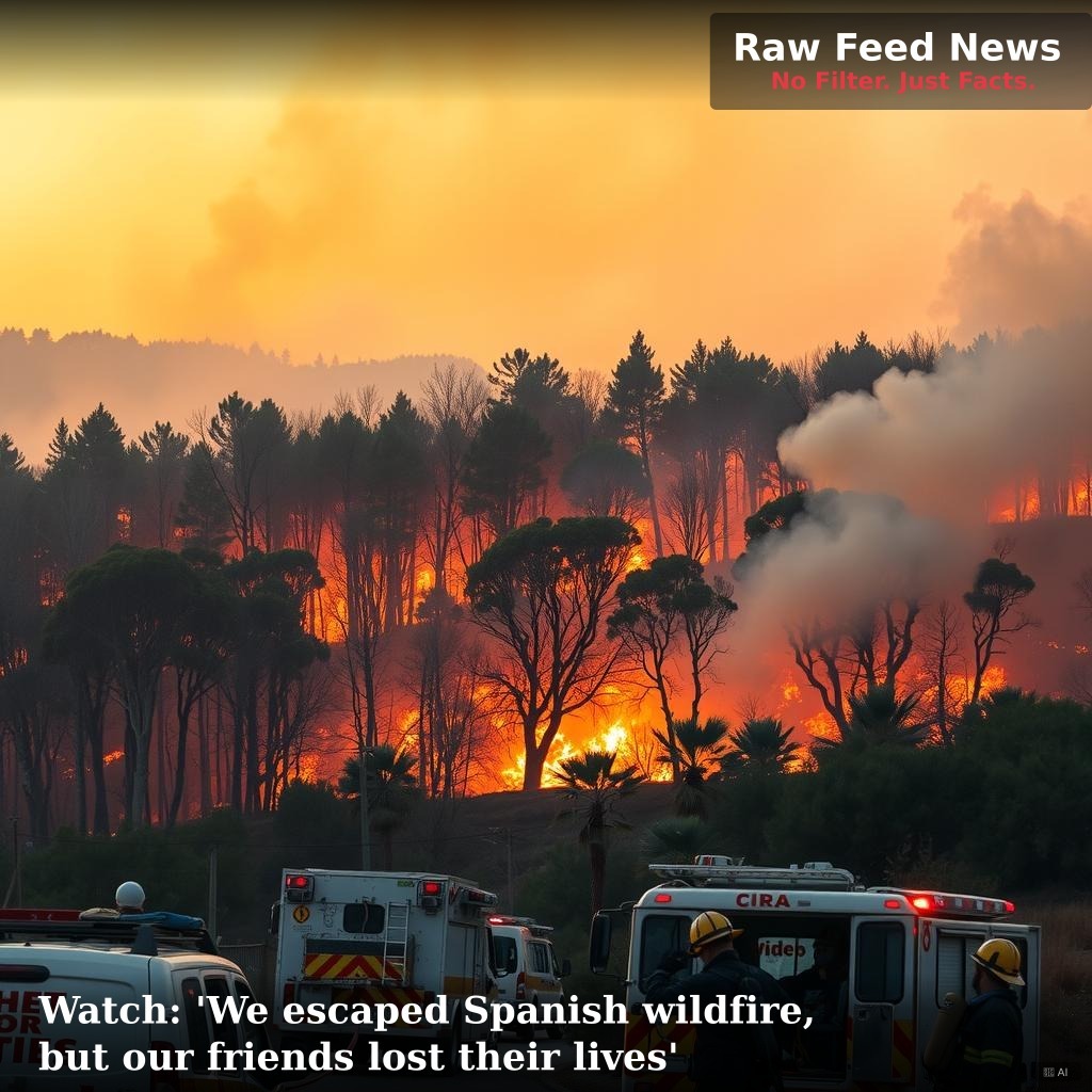 Watch: 'We escaped Spanish wildfire, but our friends lost their lives'