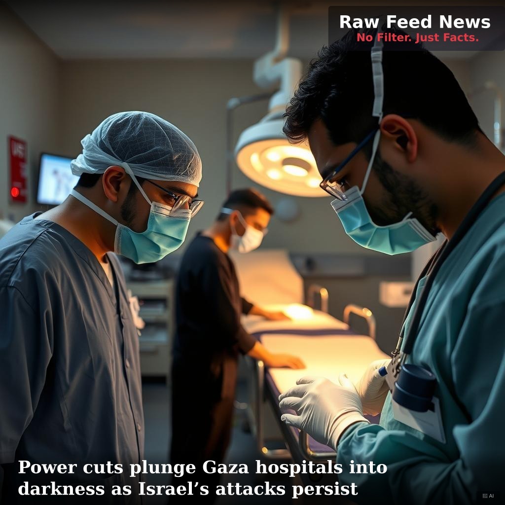 Power cuts plunge Gaza hospitals into darkness as Israel’s attacks persist