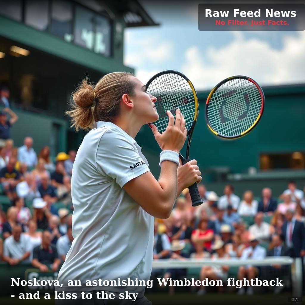 Noskova, an astonishing Wimbledon fightback - and a kiss to the sky