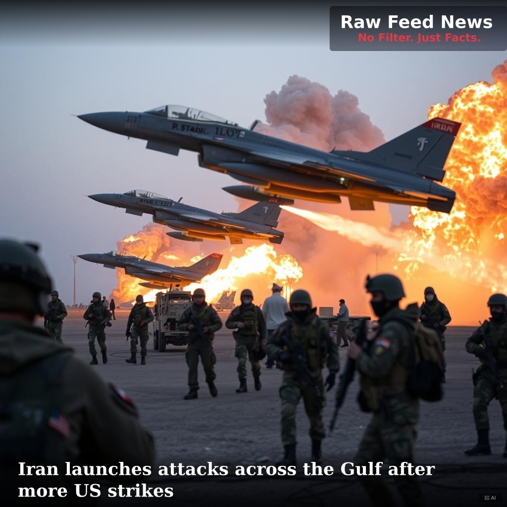 Iran launches attacks across the Gulf after more US strikes
