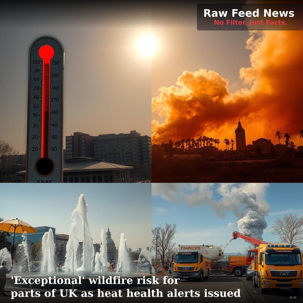 'Exceptional' wildfire risk for parts of UK as heat health alerts issued