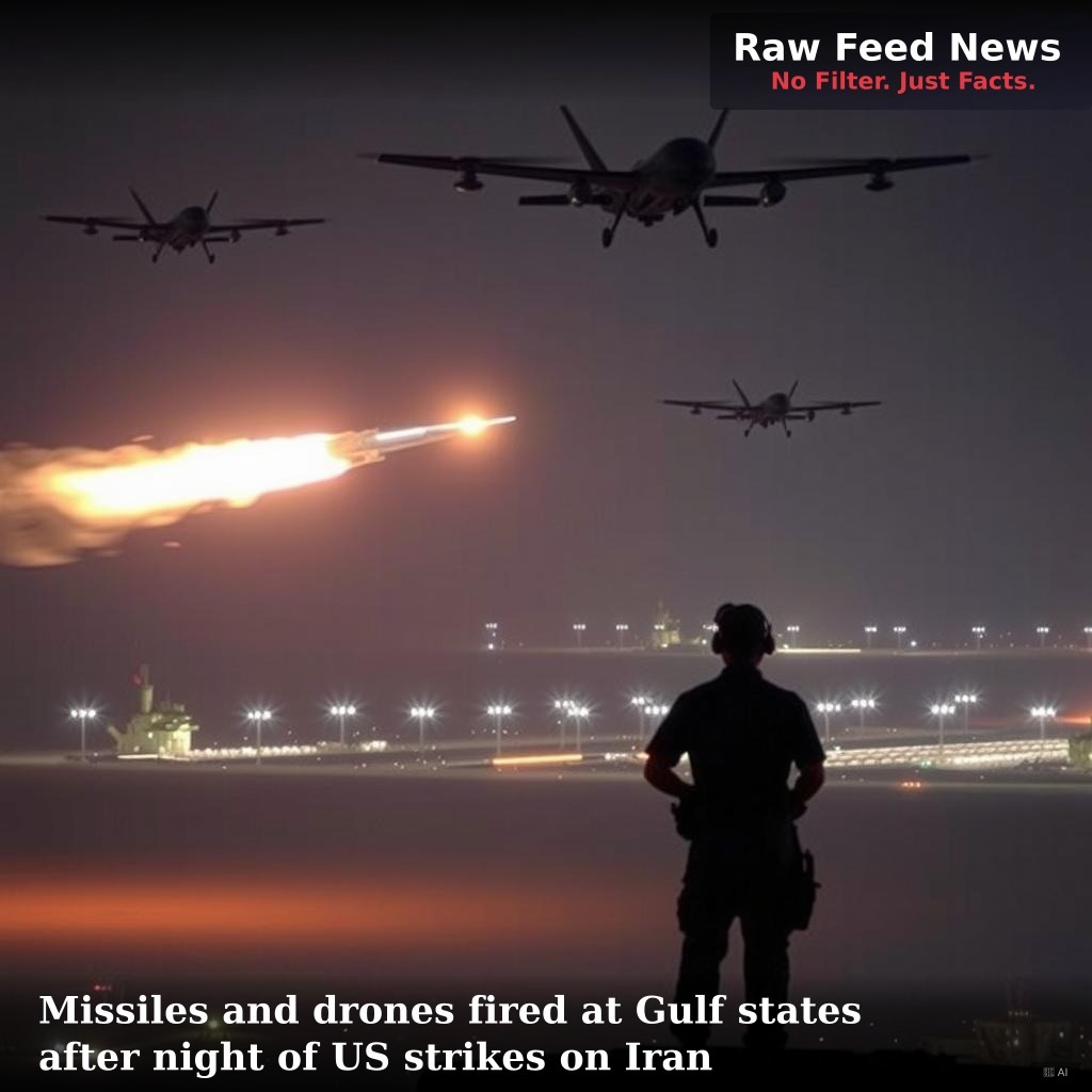 Missiles and drones fired at Gulf states after night of US strikes on Iran