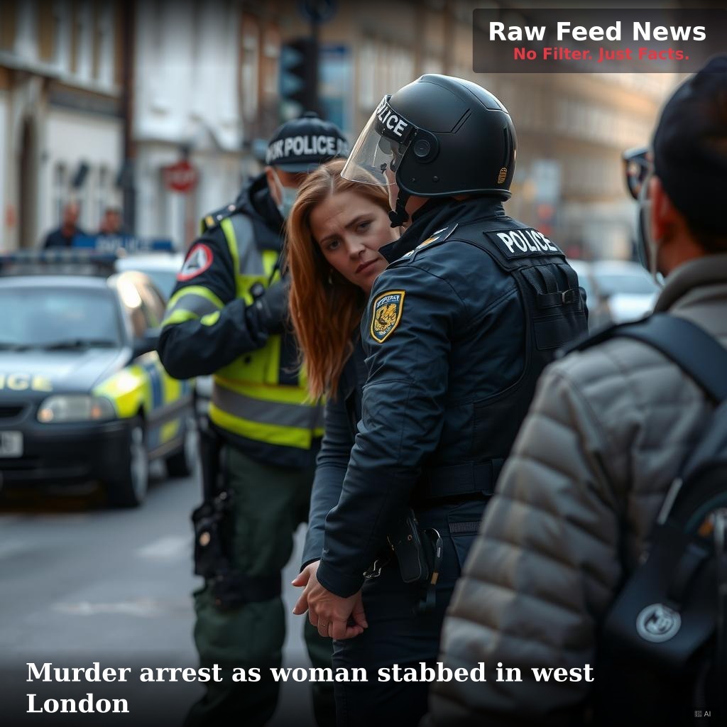 Murder arrest as woman stabbed in west London
